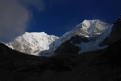 Rolwaling Tengi Ragi Tau At Sunrise From Camp Below Tashi Lapcha