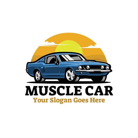 American Muscle Car Vector Illustration Isolated Best For Car Club