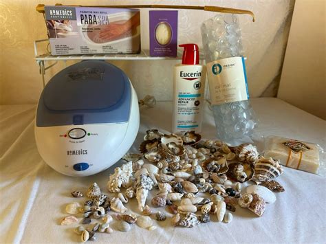 Lot SPA Homedics Hot Wax Treatment For Hands W Wax Brand New Shower Mat Eucerin Lotion