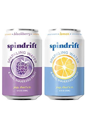 Spindrift Sparkling Water Variety Pack Blackberry And Lemon Made With