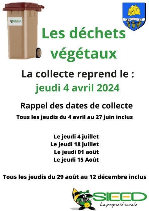 COLLECTE DÉCHETS VÉGÉTAUX Mairie d Autouillet