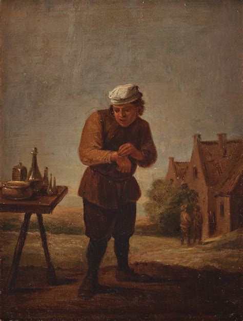 David Teniers D Y Hans Efterf Ljd Olja P Pann Signerad P