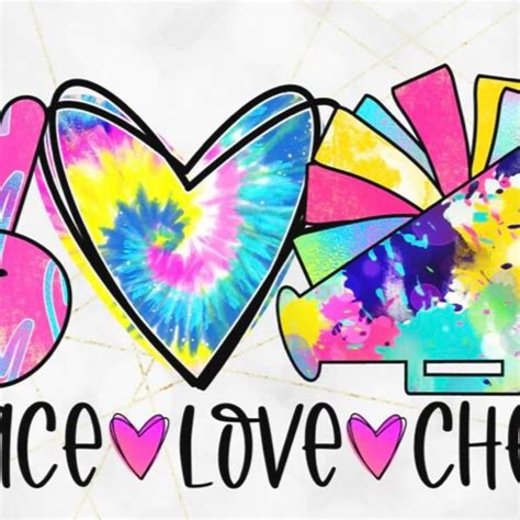 Peace Love Cheer Tie Dye Etsy