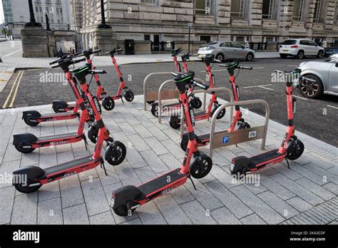 Liverpool Uk Sept A Group Of Voi Electric Scooters In