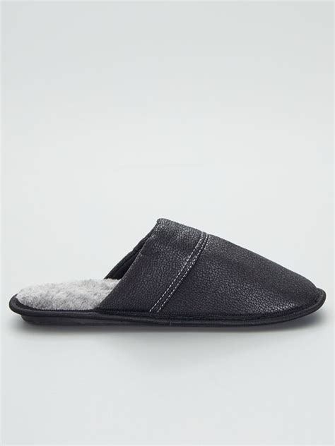 Chaussons Mules Noir Kiabi