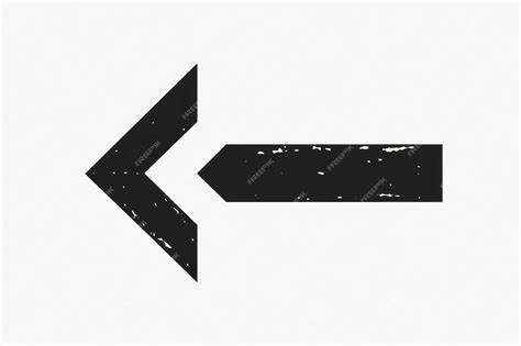 Grunge left arrow symbol design | Premium AI-generated vector