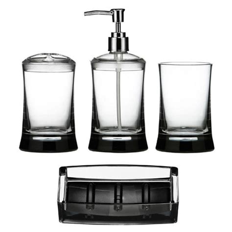 4 Piece Clear Acrylic Bathroom Accessories Set At Victorian Plumbing Uk