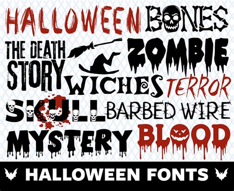 Halloween Font Scary Font Spooky Font Blood Font Terror Font Witches ...