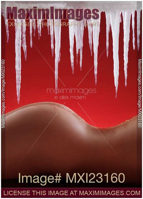 Photo Of Hot Naked Woman Body Under Melting Icicles Stock Image Mxi