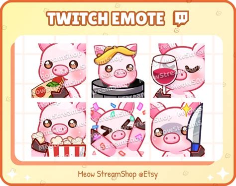 Twitch Emote Cute Pig Mega Pack Emotes 24 Emotes Ready To Use