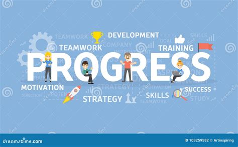 Progress Concept Illustration Stock Vector Illustration Of Growth