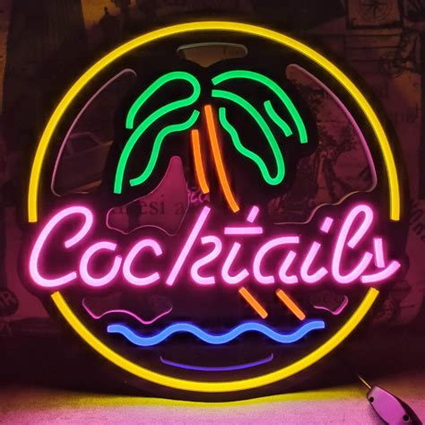 NEW NEON LED WALL SIGN COCKTAILS 228436 Uncle Wiener S Wholesale