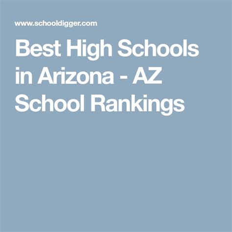 Best High Schools in Arizona - AZ School Rankings | High school fun ...