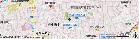 東京都中野区弥生町4丁目4 11の地図 住所一覧検索｜地図マピオン