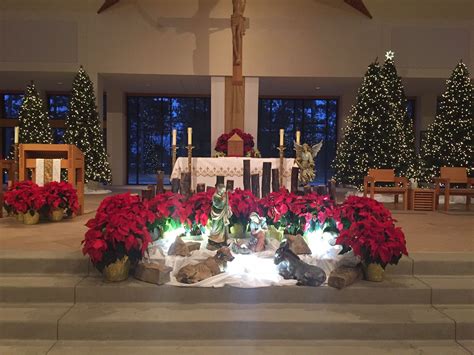 Christmas Sanctuary Decor at St. Patrick's Catholic Church