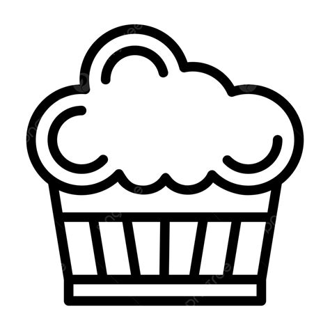 Icono De L Nea De Cupcake Vector Png Icono De La Magdalena Az Car