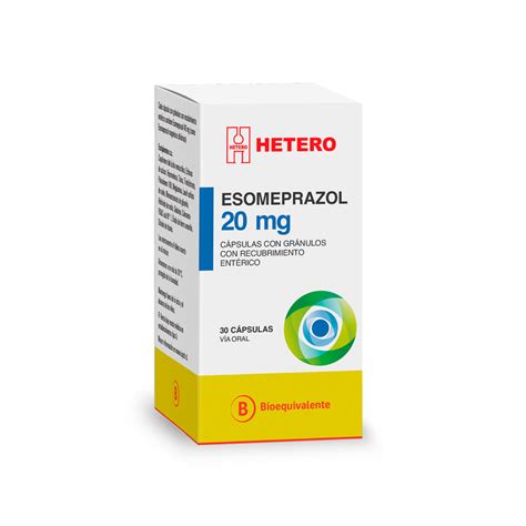 Esomeprazol 20 mg x 30 Cápsulas con Gránulos con Recubrimiento Entérico