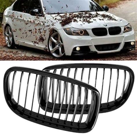 BMW E90 E91 LIFT 08 12 atrapa przednia nerki grill czarny wysoki połysk