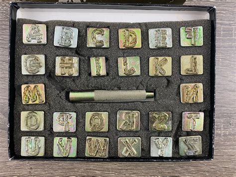 Vintage Craftool Co Alphabet Set Rodeo Font Metal Stamps For Etsy