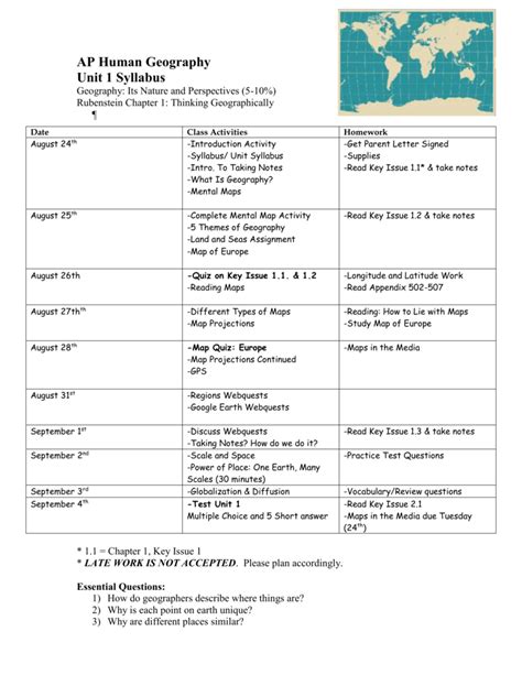 Amsco Ap Human Geography Unit 1 7 Practice Exam Answer Key A