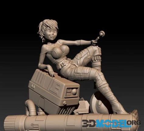 3D Model Star Wars Pin Up Sexy Rebel Pilot And Gonk Droid