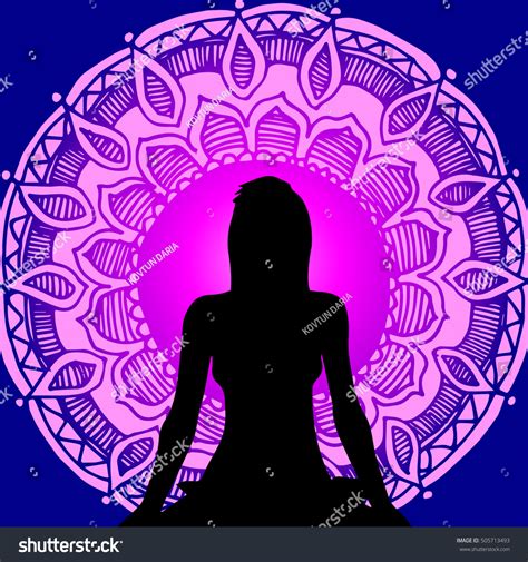 Yoga Lotus Position Silhouette Vector Shape Stock Vector Royalty Free