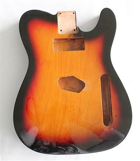 Tele Guitar Body Alder Wood Sunburst 3T Gloss Finish P90 Reverb