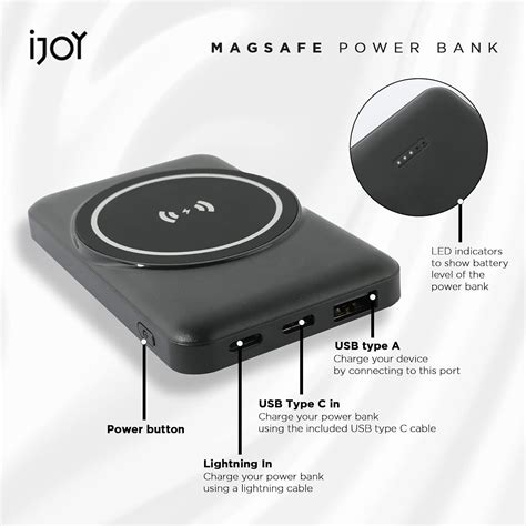 Buy Ijoy Magnetic Power Bank 5000 Mah Portable Charger Power Bank