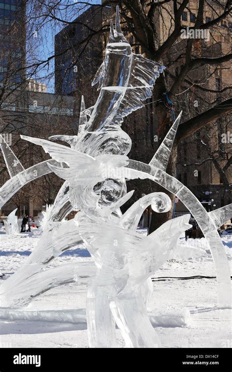 An Ice Sculpture At The St Paul Winter Carnival Stock Photo Alamy