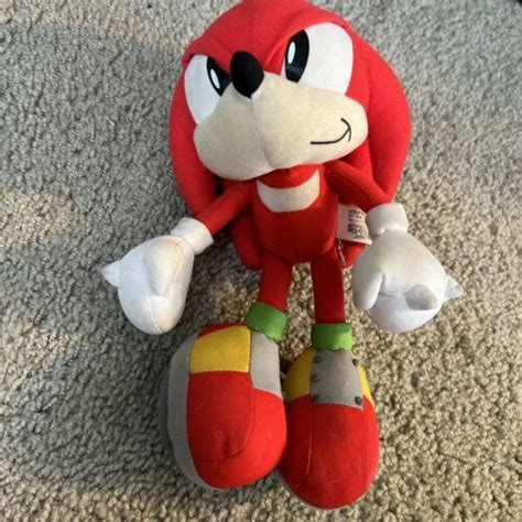 Sonic The Hedgehog Knuckles Plush Stuffed 10" SEGA Great Eastern ...