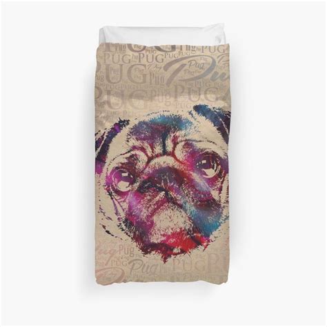 Pug dog Digital Art Duvet Cover by k9printart | Duvet covers, Duvet ...