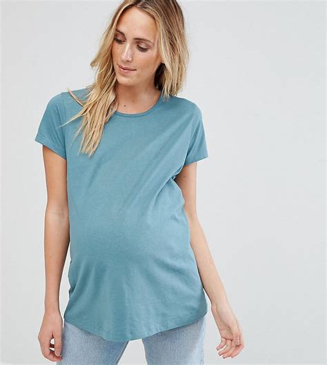 Asos Maternity Ultimate Crew Neck T Shirt Green Asos Maternity