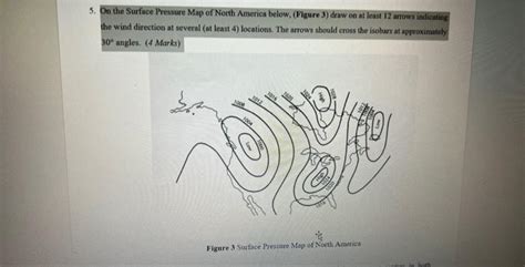 Solved 5. On the Surface Pressure Map of North America | Chegg.com