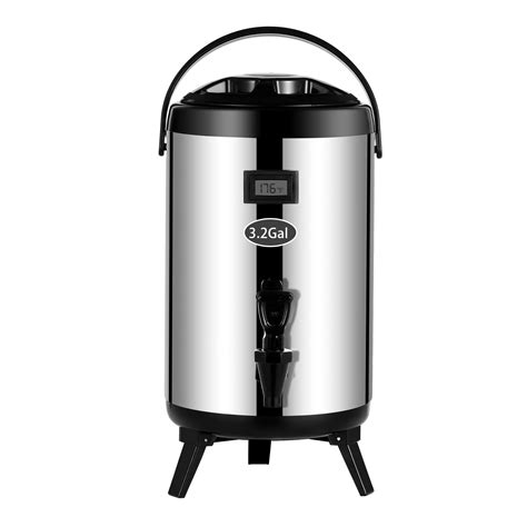 Amazon Insulated Beverage Dispenser Agkter Stainless Steel Cold And Hot Water Dispenser