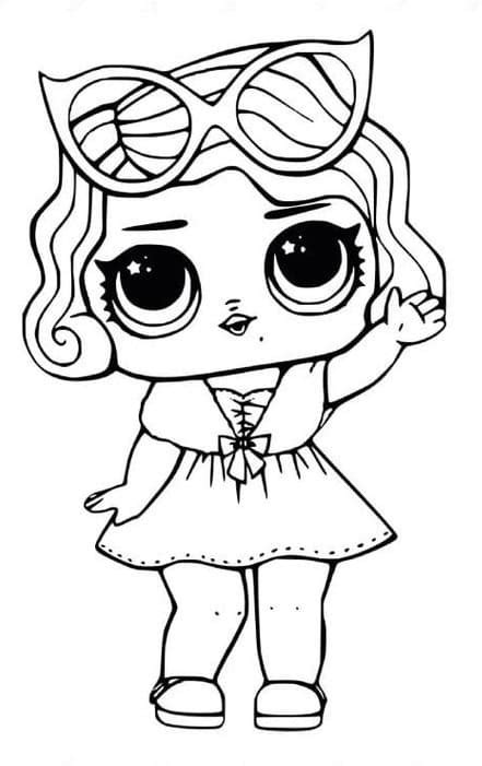 Lol Surprise Doll With Glass Coloring Page Free Printable Coloring Pages