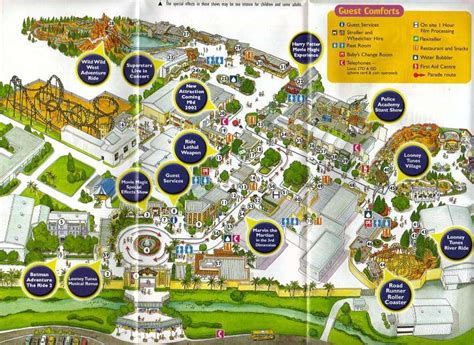 warner brothers movieworld theme park brochures warner bros