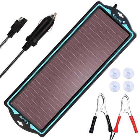 Sunapex 12v Solar Trickle Charger Battery Charger Battery Maintainer Portable Power Solar Panel