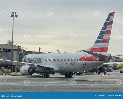 United Airlines Airplane At Newark International Airport In Newark New Jersey Editorial Photo