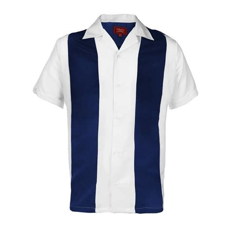 Dbfl Mens Two Tone Short Sleeve Button Up Casual Retro Bowling Dress