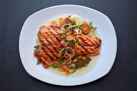 Escovitch Style Grilled Coho Salmon