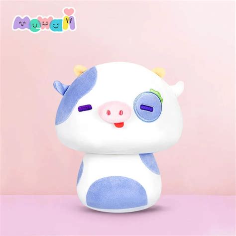 Mewaii® Mushroom Family Blueberry Cow Kawaii Plush Pillow Squish Toy