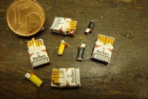 Miniature Pack Of Cigarettes With Lighter