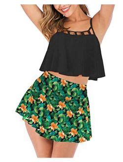 Buy Aleumdr Womens Pieces Bandeau Bikini Swimsuits Off Shoulder High Waist Bathing Suit Online
