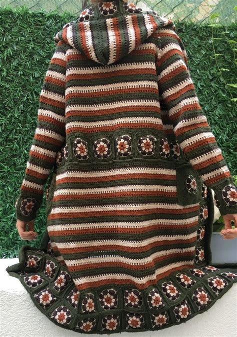 Nonna Square Cappotto Afghano Giacca Patchwork Boho Crochet Etsy