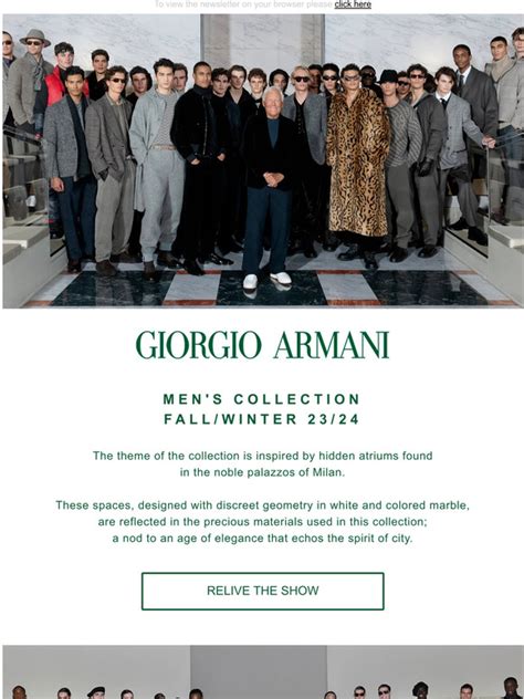 Emporio Armani The Giorgio Armani And Emporio Armani Fallwinter 2023