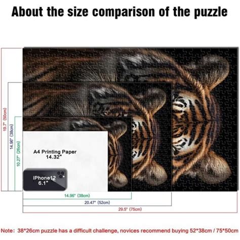 Puzzle 1000 Pièces Puzzle Adulte Tigre Regarde Dans Mes Yeux Puzzles En