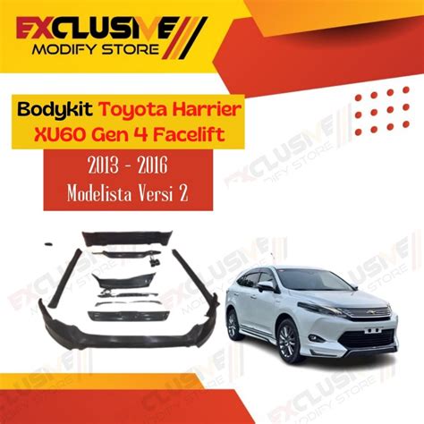 Jual Toyota Harrier Xu60 Gen 4 Facelift 2013 2016 Bodykit Modelista