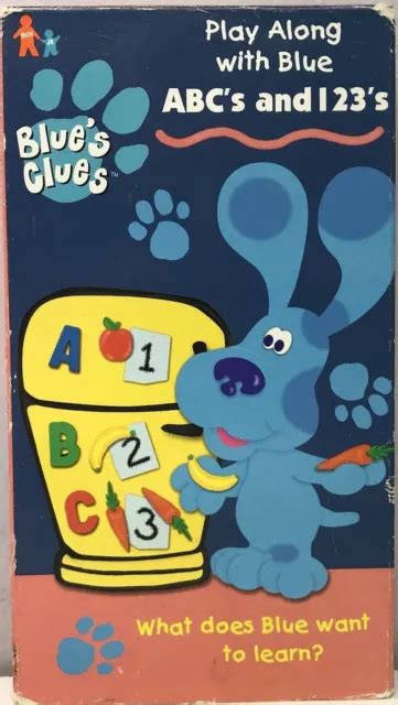 NICK JR BLUE’S Clues ABC’s & 123’s VHS Video Tape BUY 2 GET 1 FREE ...