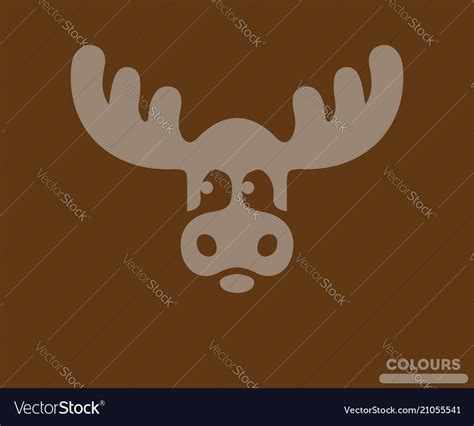 Cute moose Royalty Free Vector Image - VectorStock