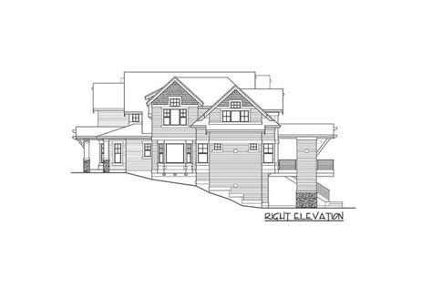 Plan 23033JD Craftsman Dream Home Plan Designed For A Rear Sloping Lot